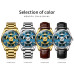 OLEVS 9949 Quartz Great Quality Sport Men Wristwatch Stainless Steel Strap Waterproof